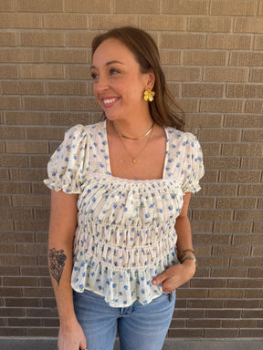 Sweetest Floral Peplum Top