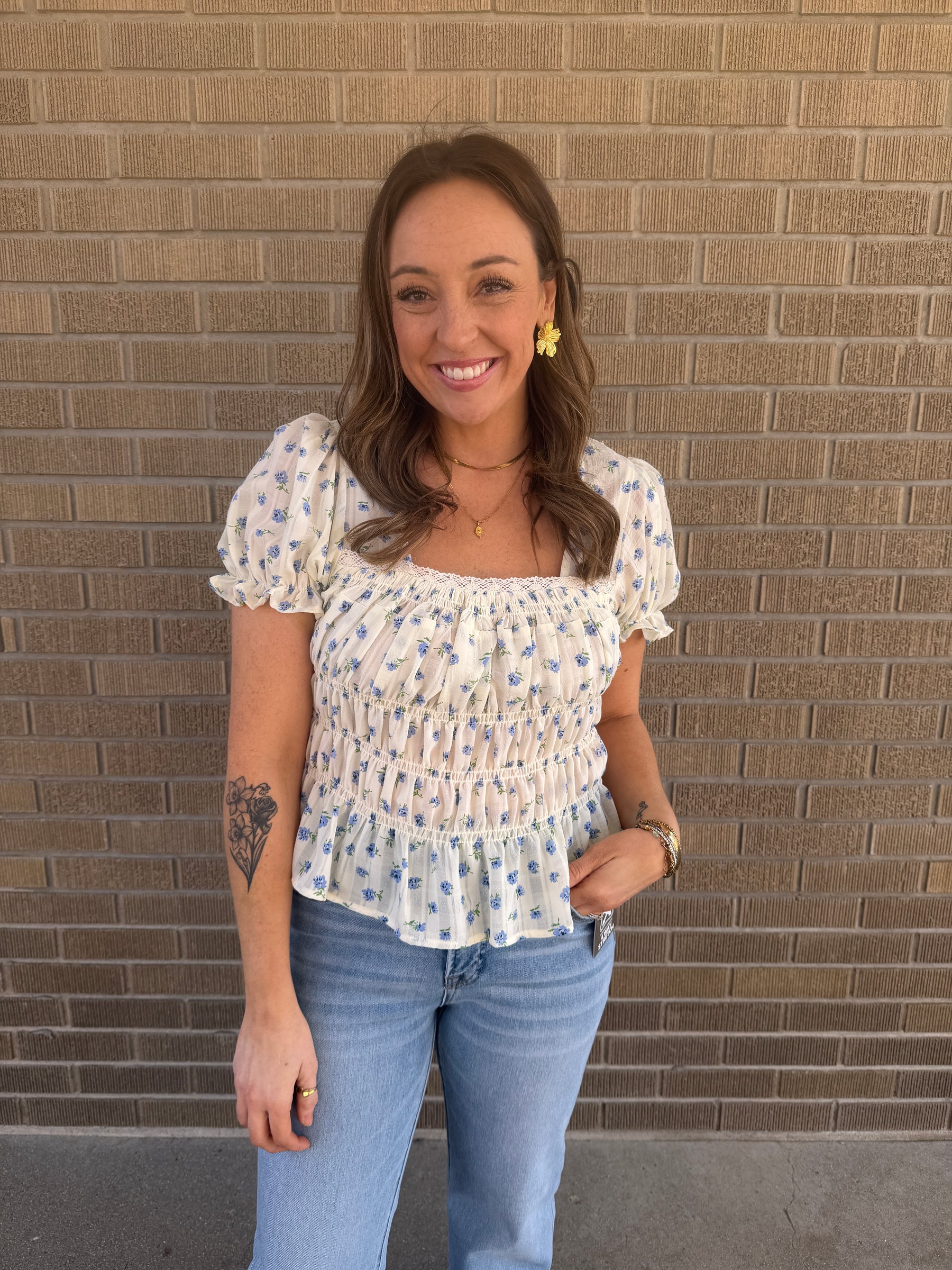 Sweetest Floral Peplum Top