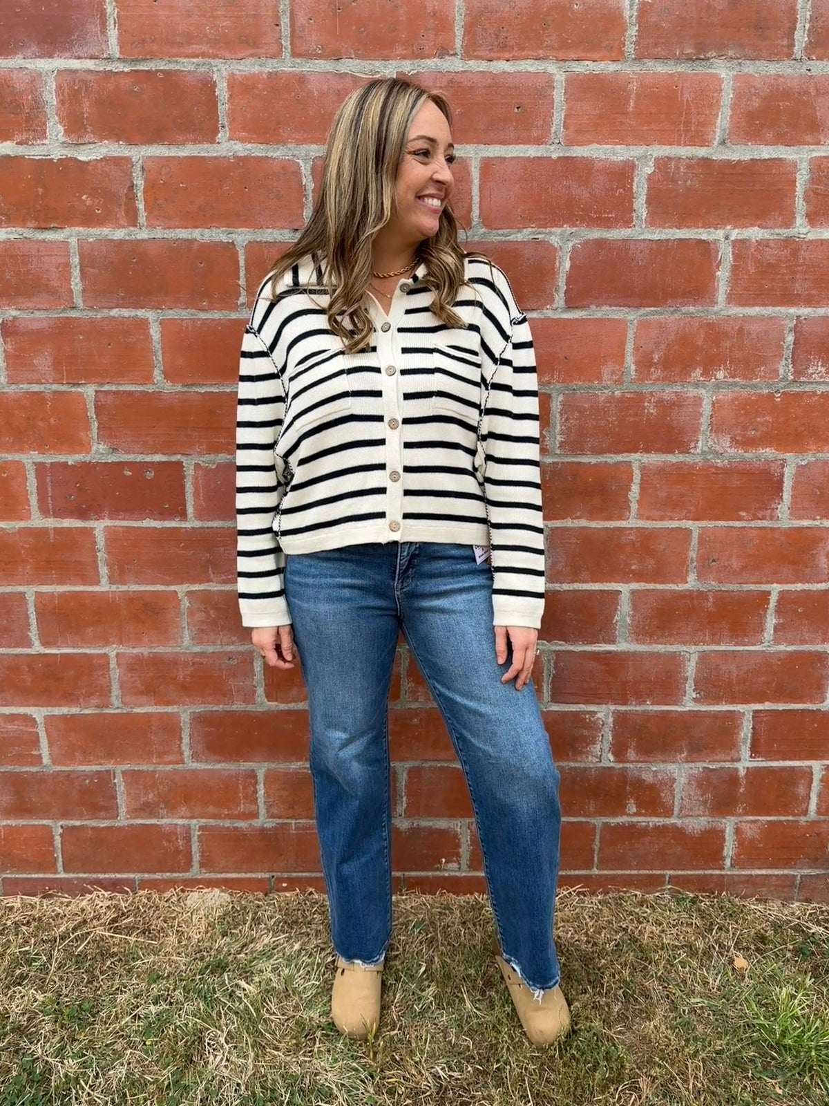 Neutral Girly Cardigan Sweater