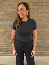 Lil Ribbed Tee - Black