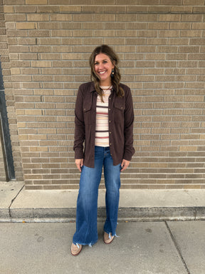 Stacy Top - Autumn Stripe