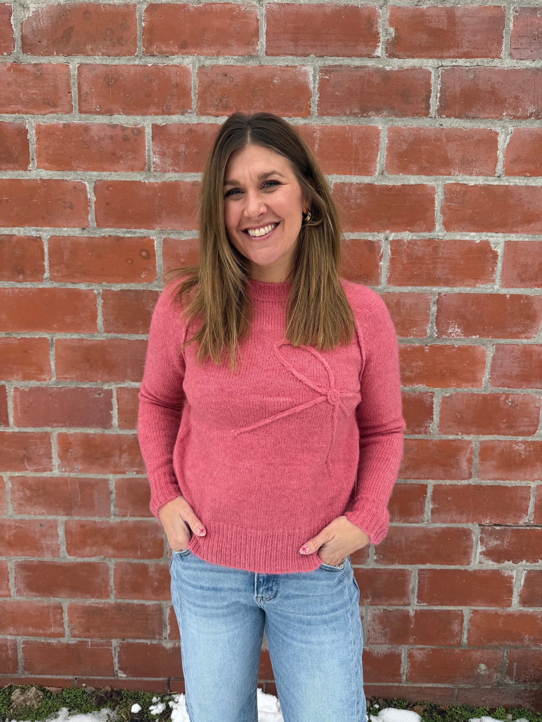 Girly Girl Pink Bow Sweater