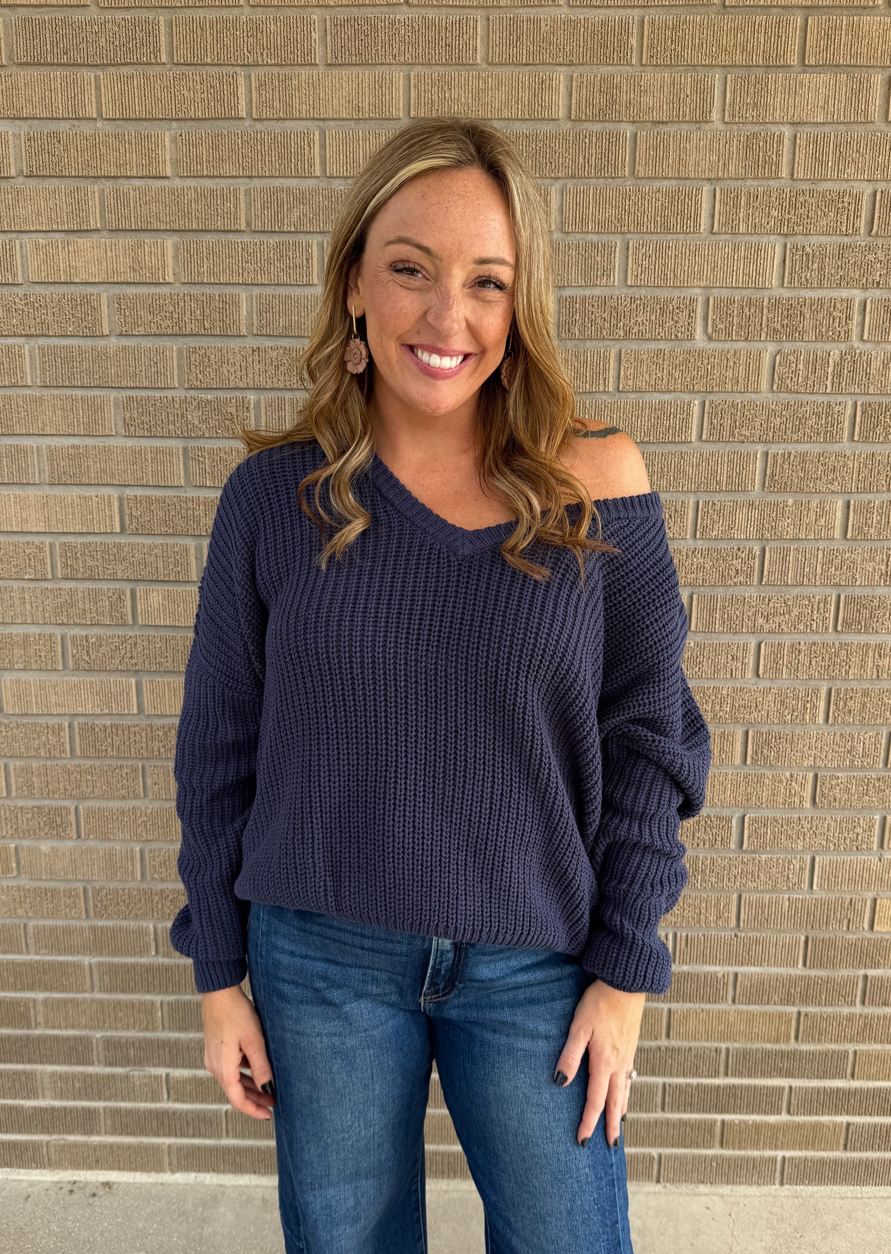 Midnight Blue Knit Sweater
