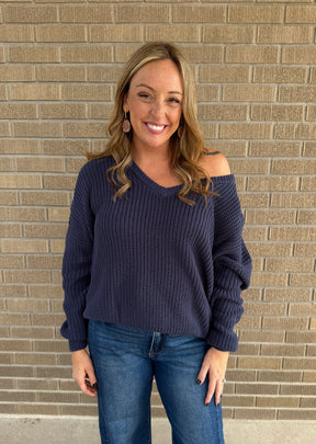 Midnight Blue Knit Sweater