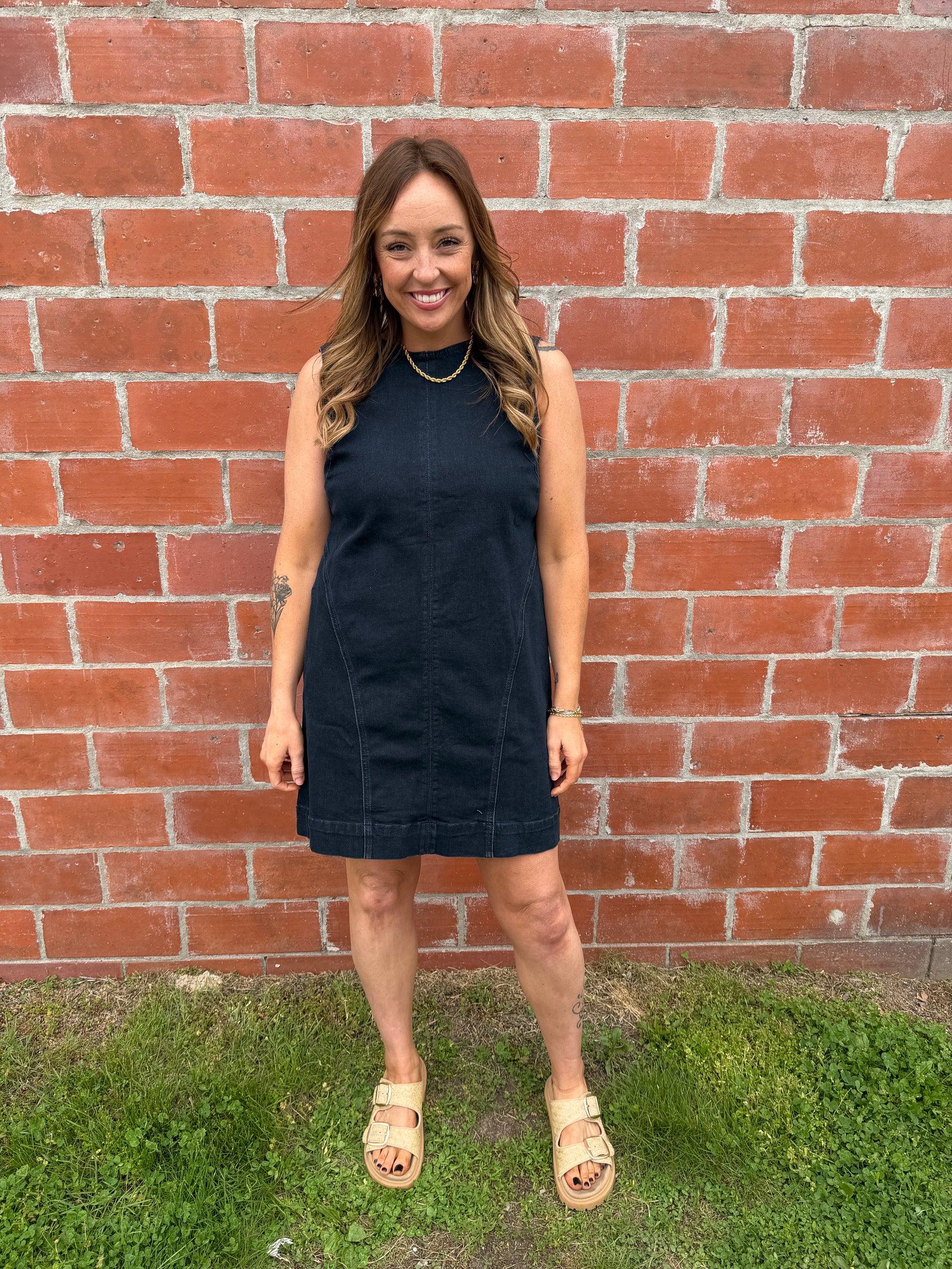 Little Black Denim Dress