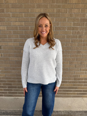 Chunky Knit Grey Sweater