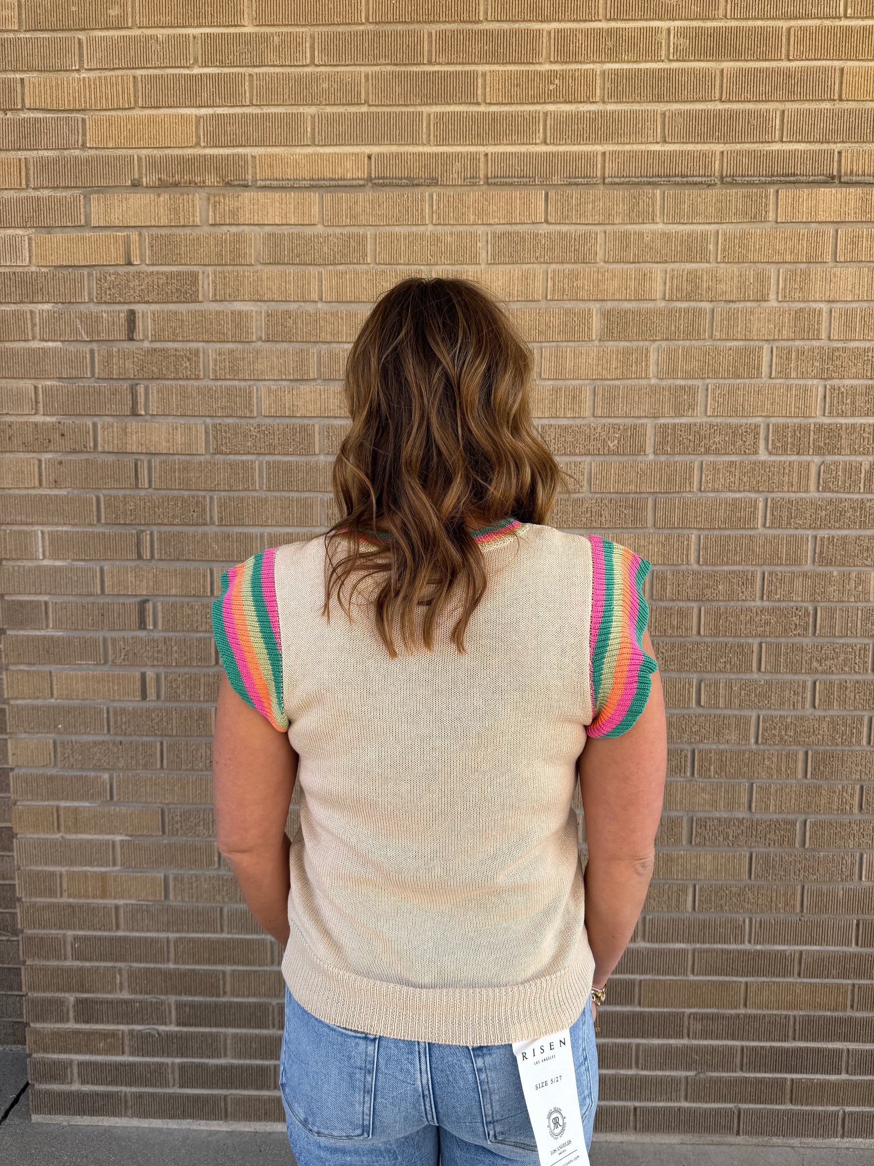 Colorful Accents Sweater Top