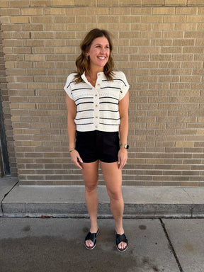 Easy Peasy Cream Sweater Top