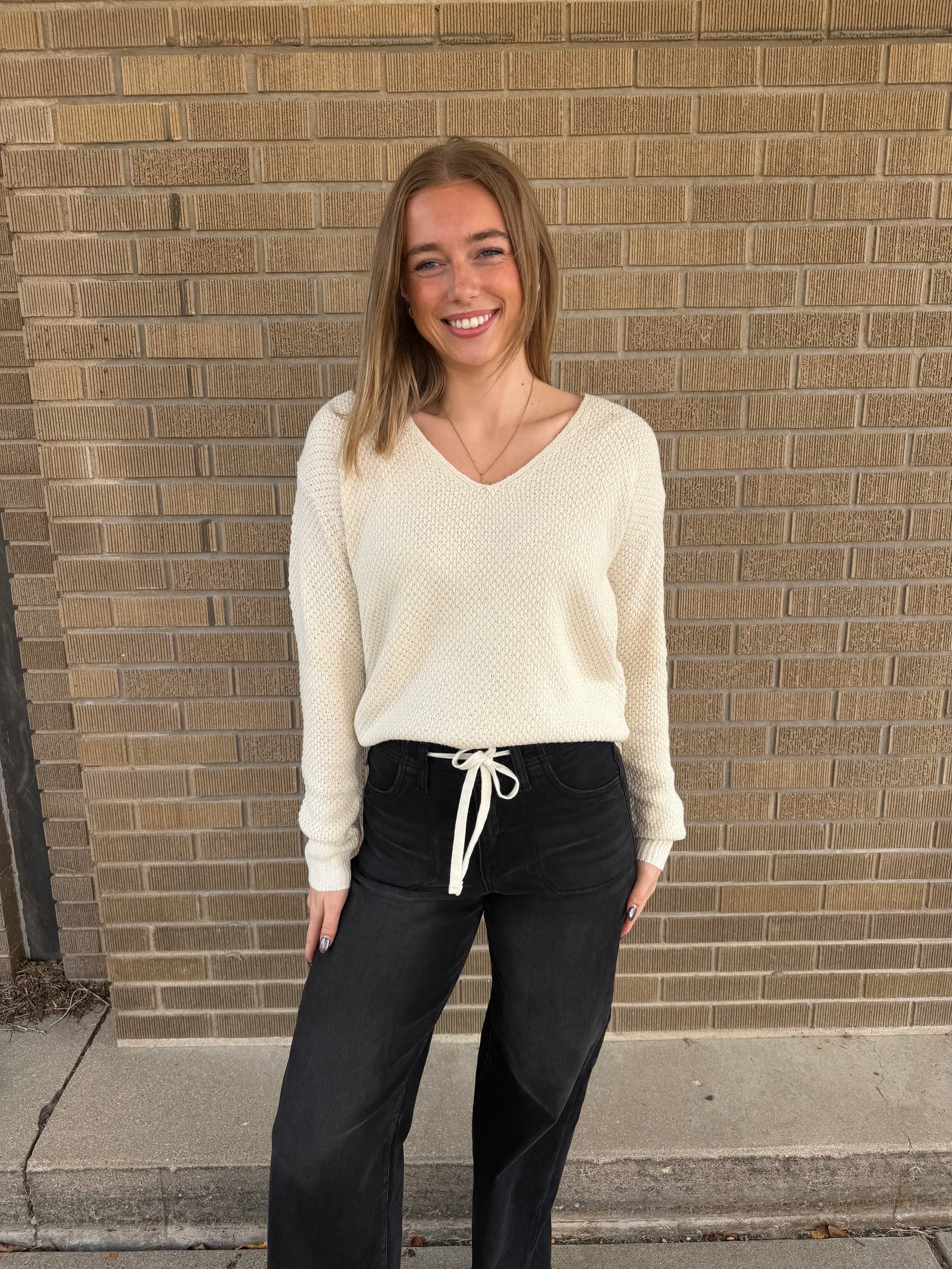 Vanilla V-Neck Sweater