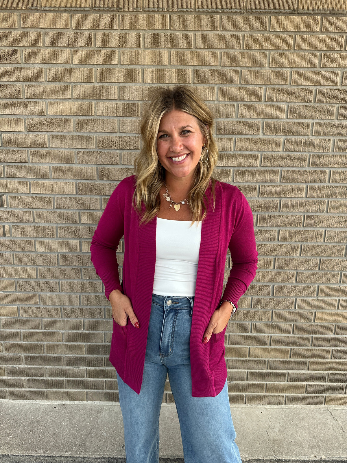 OG Rooted Cardigan - Magenta