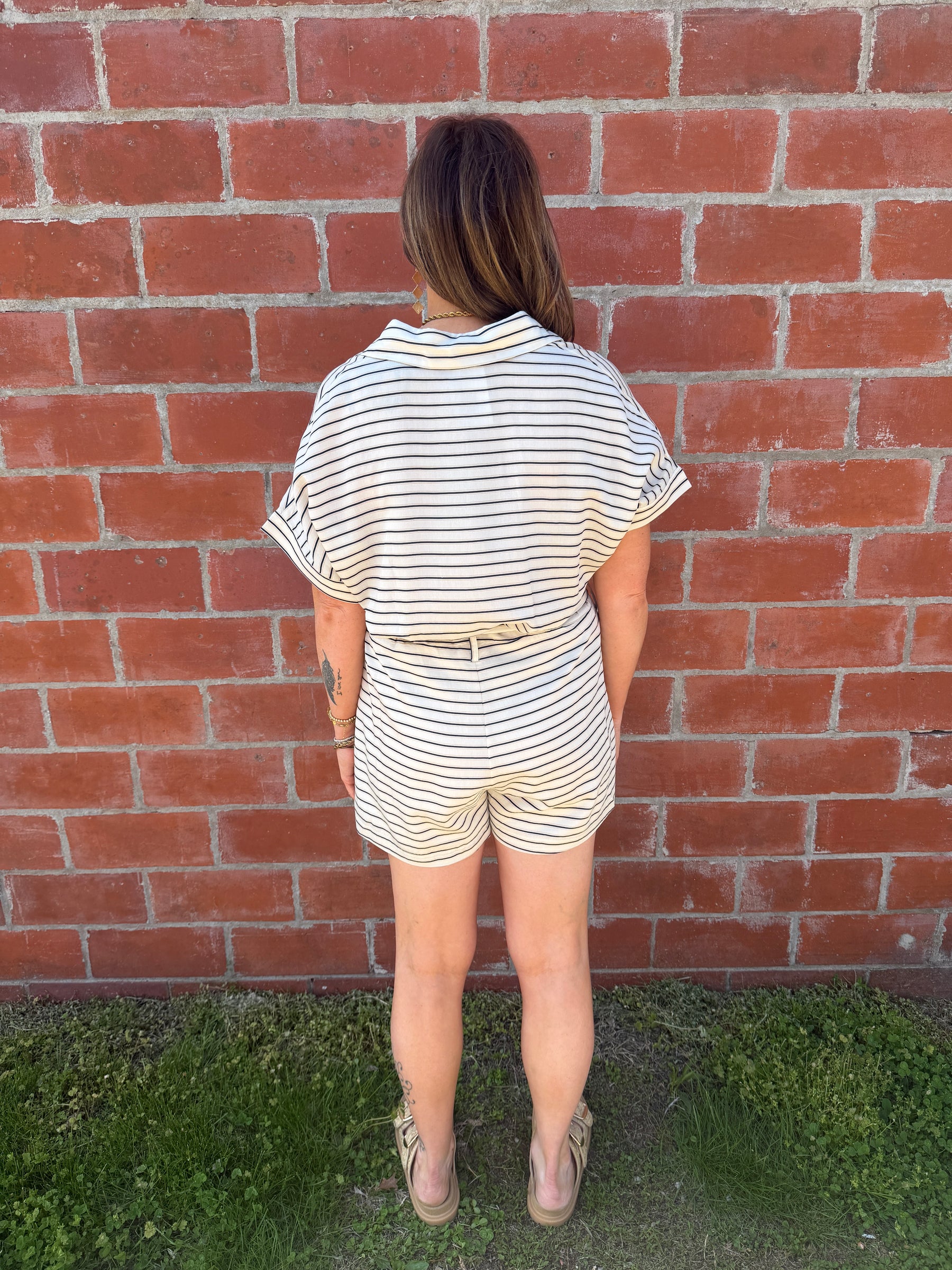 Chic Stripe Romper