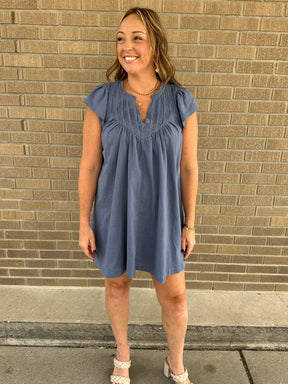 All In The Details Blue Dress