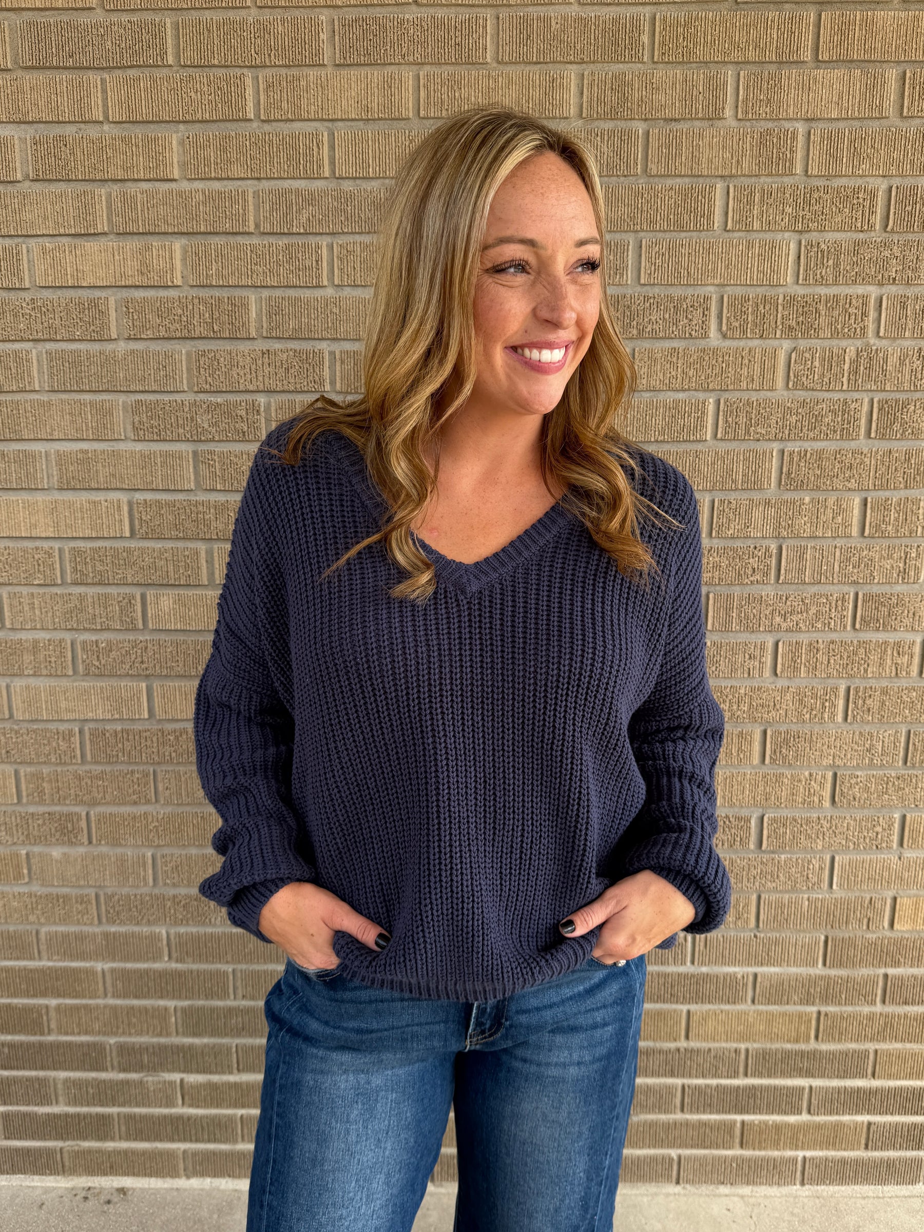 Midnight Blue Knit Sweater