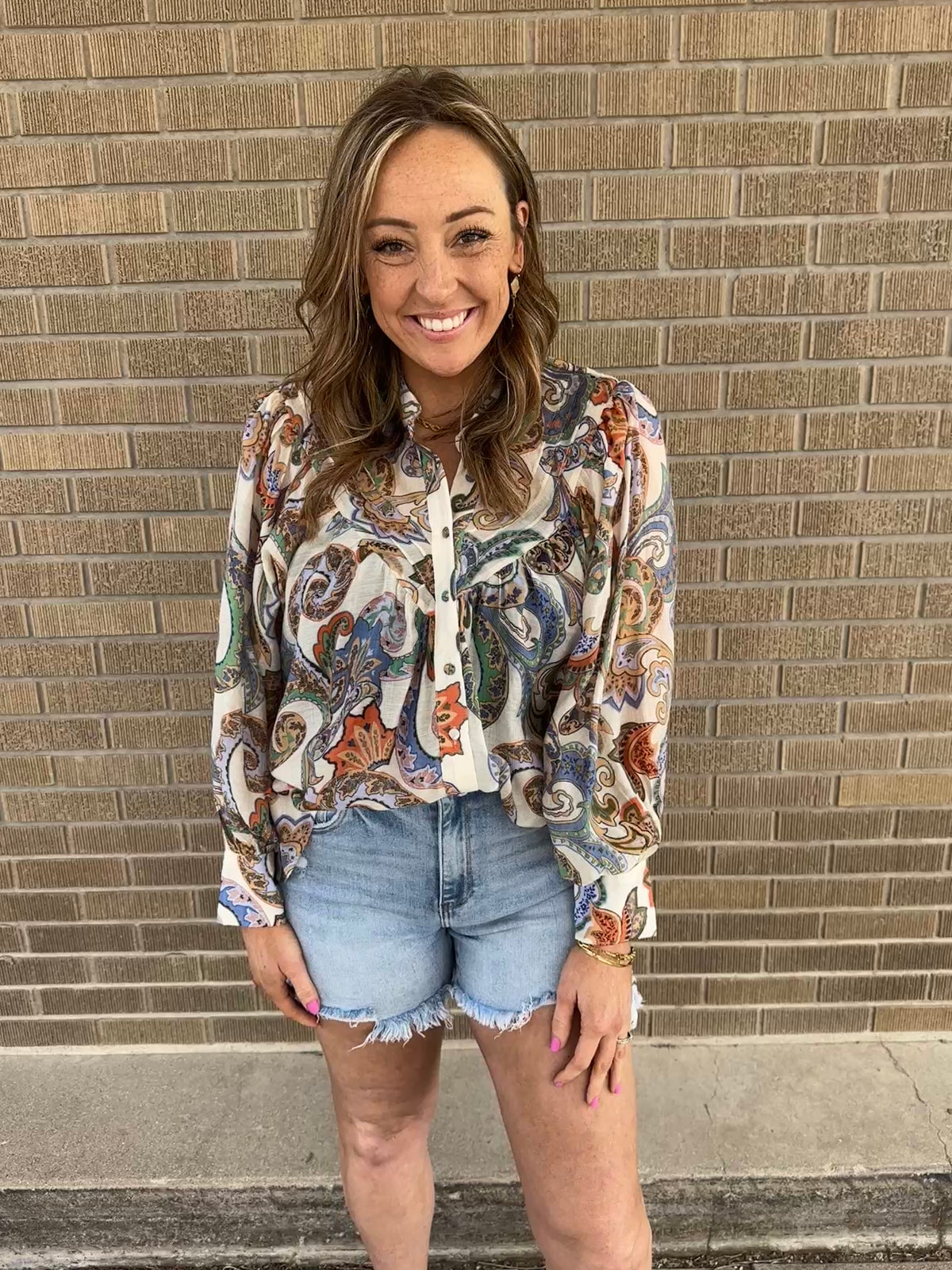 Good Vibes Floral Blouse