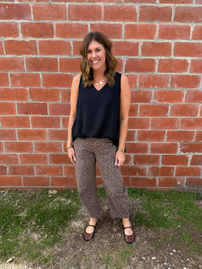Leopard Barrel Jeans