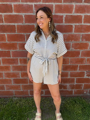 Chic Stripe Romper