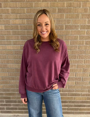 Oversized Sweatshirt - Dark Cherry