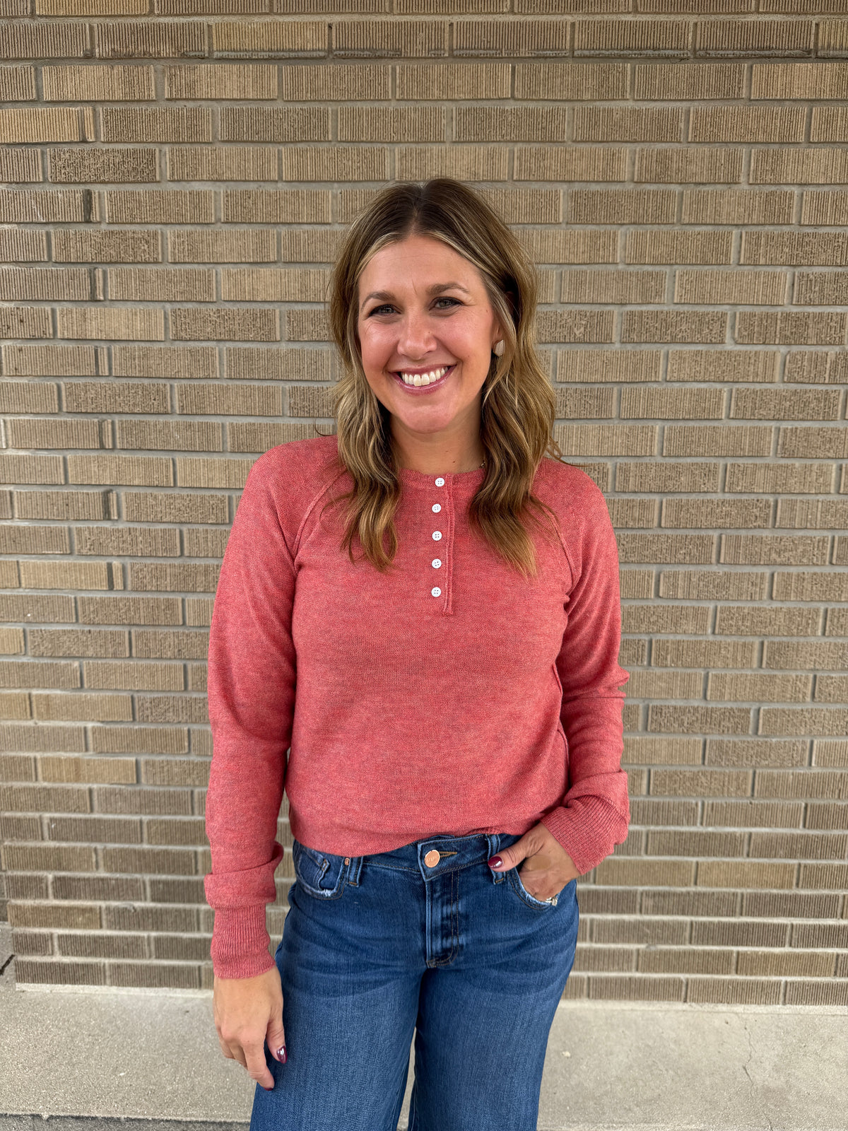 Lightweight Henley Sweater