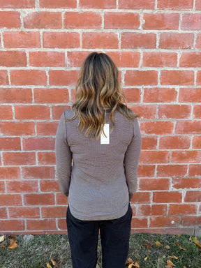 Stacy Top - Coffee & Ivory
