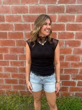 Sleeveless Lace Layer - Black