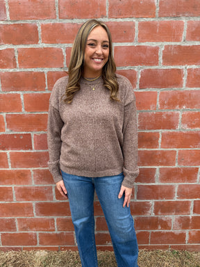 Lightweight Knit Sweater - Chestnut