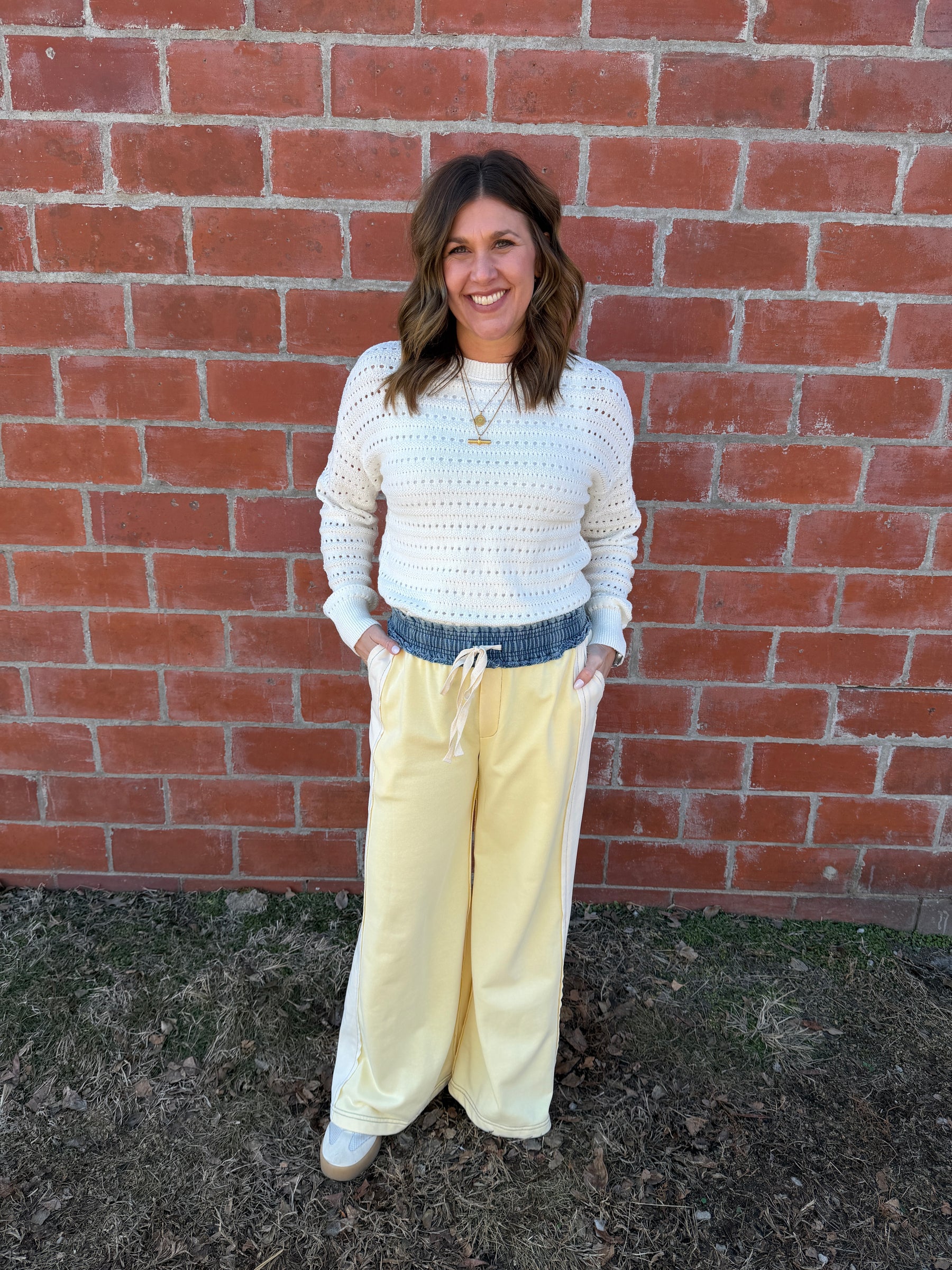 Lemon Cream & Blue Dreams Pants