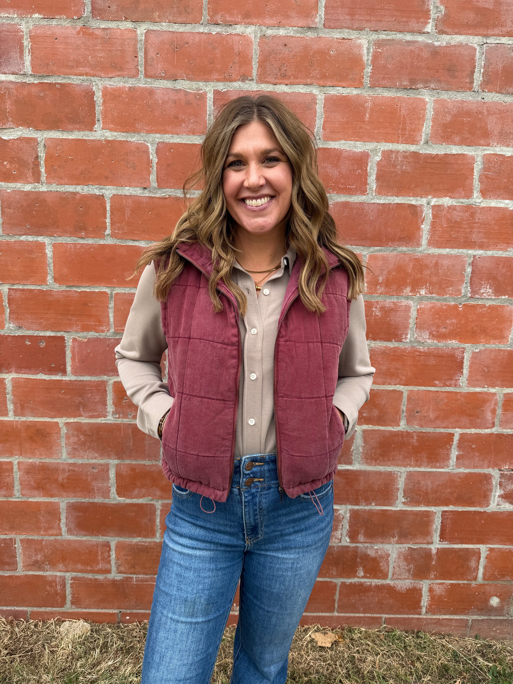 Brina Vest - Crushed Berry