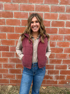 Brina Vest - Crushed Berry