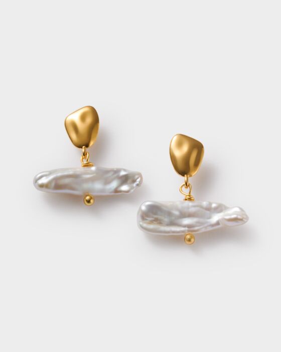Sol Pearl T-Bar Earrings