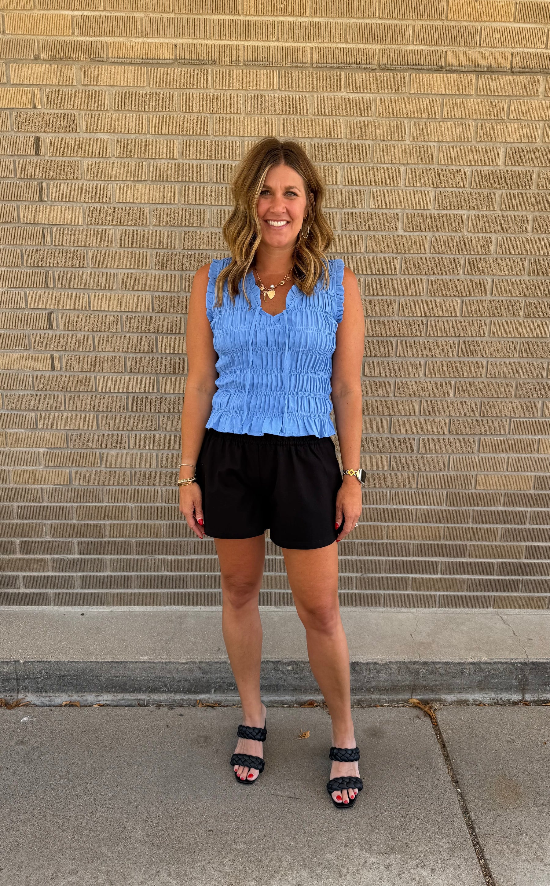 Smocked Baby Blue Top