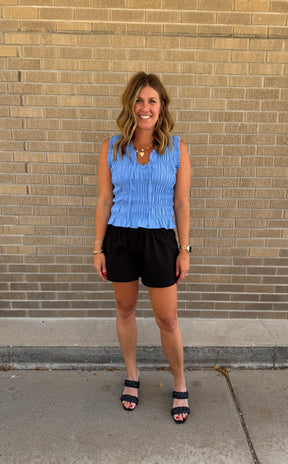 Smocked Baby Blue Top