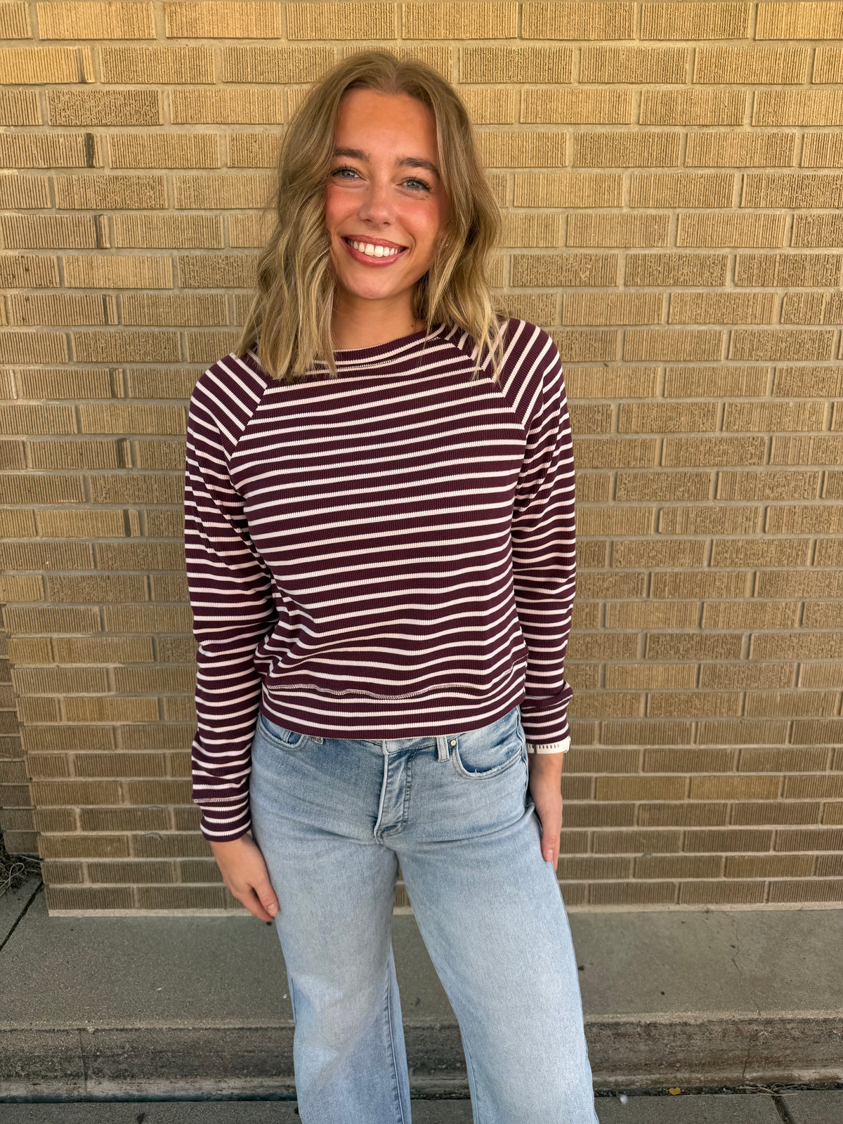 Stripes with Dark Cherry on Top