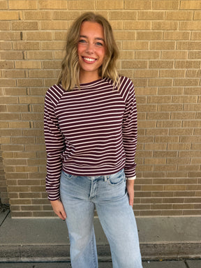 Stripes with Dark Cherry on Top