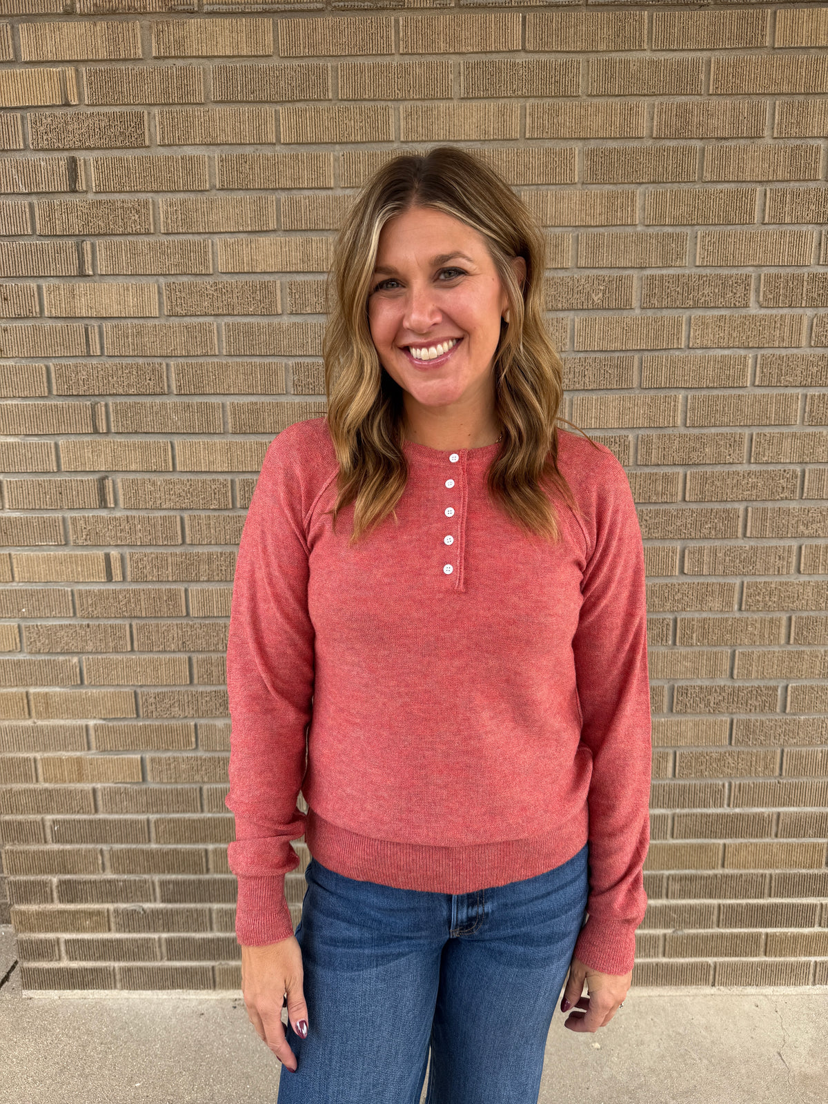 Lightweight Henley Sweater