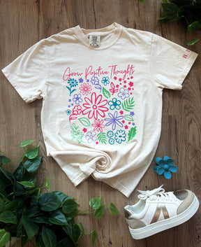 Grow Positive Thoughts Tee - Cream