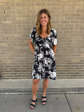 Black and White Floral Dress