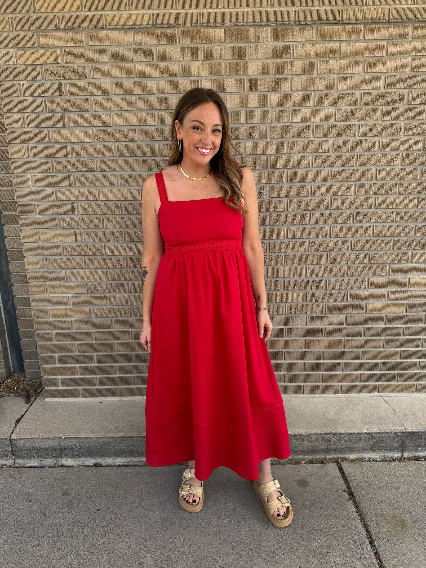 Red Midi Dress