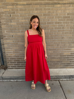 Red Midi Dress