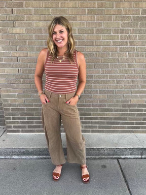 Corduroy Barrel Jeans