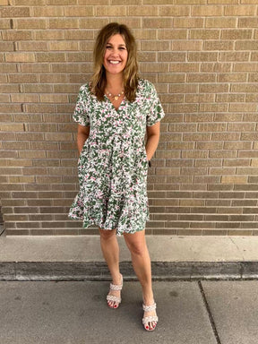 Green Floral Dress