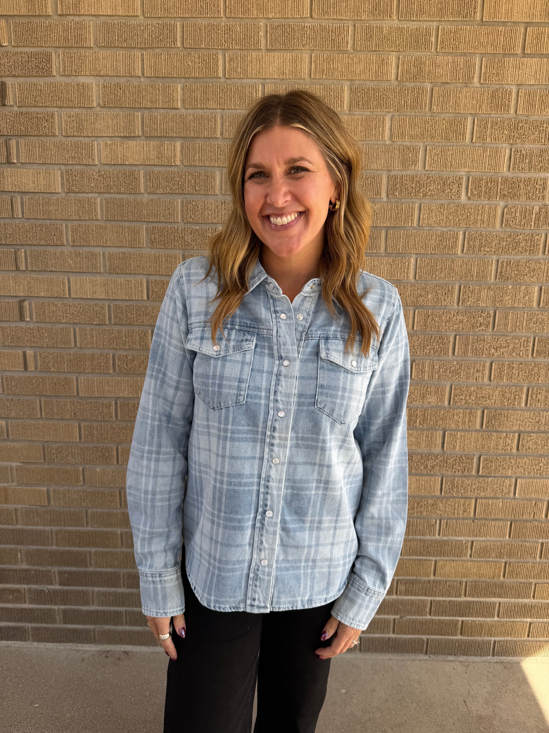 Pippin Jacket - Denim Plaid