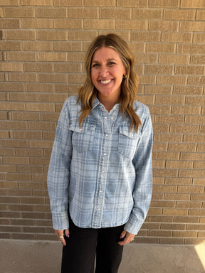 Pippin Jacket - Denim Plaid