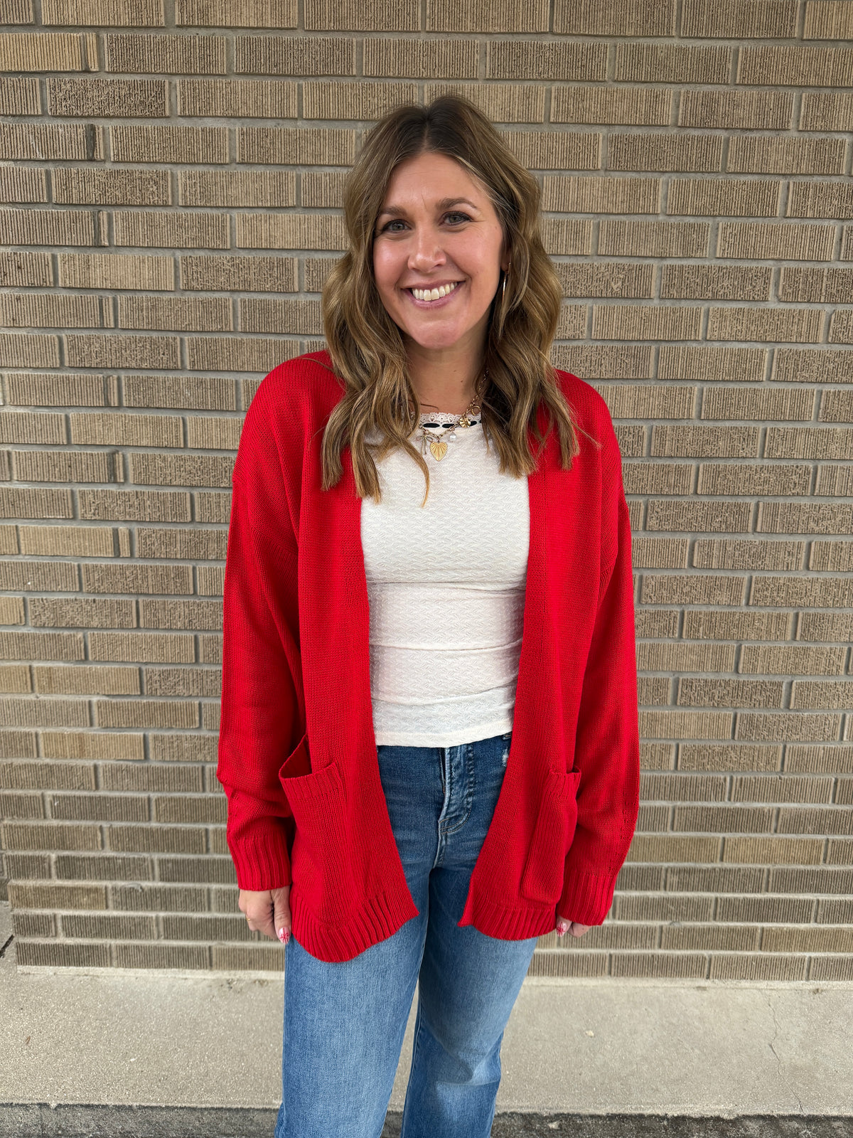 Classic Cardigan - Red