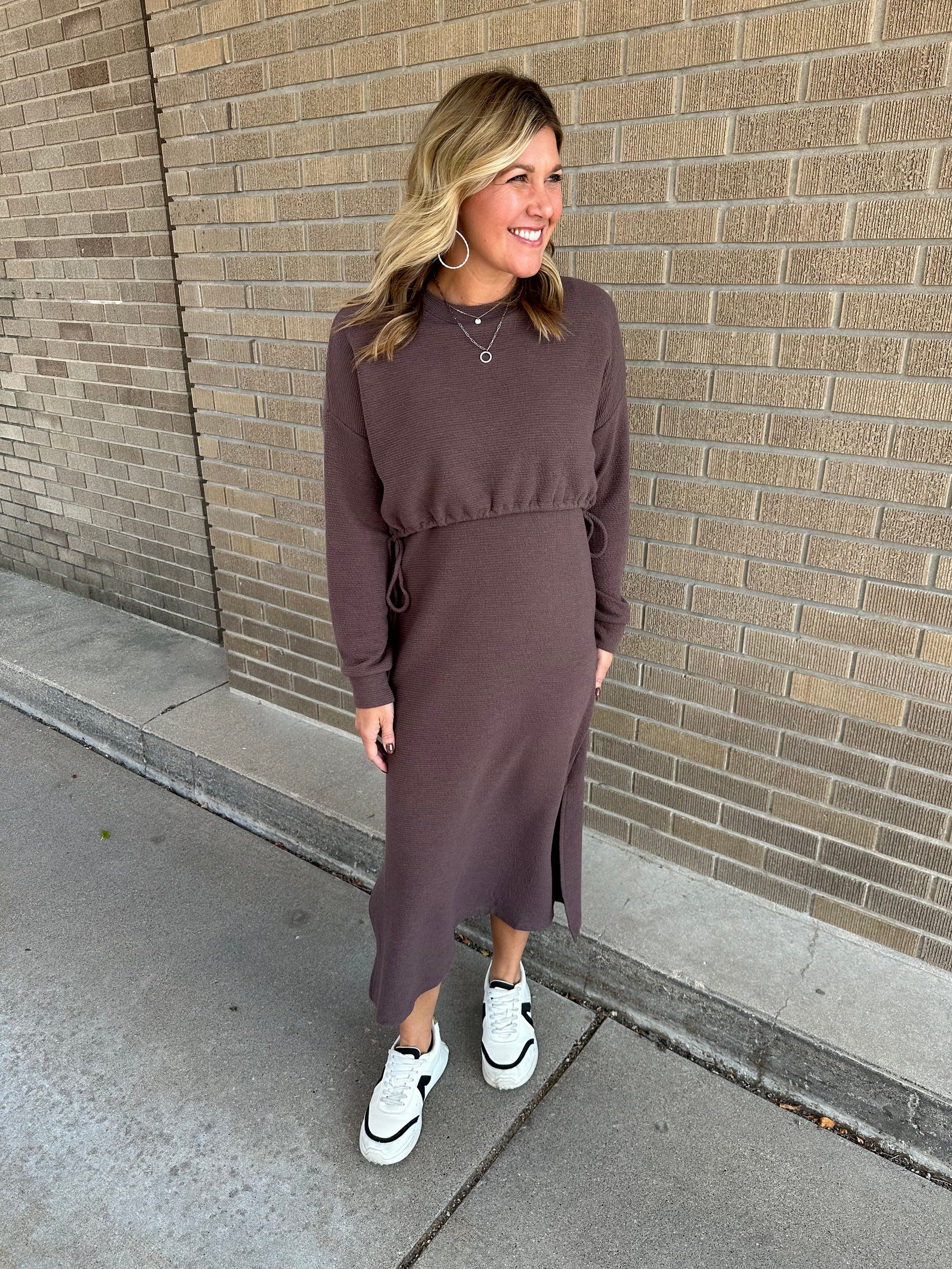 All Day Everyday Brown Dress