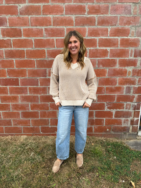 In Your Dreams Cream Sweater