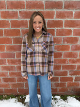 Cassian Top - Sand Brown Plaid