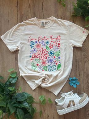 Grow Positive Thoughts Tee - Cream