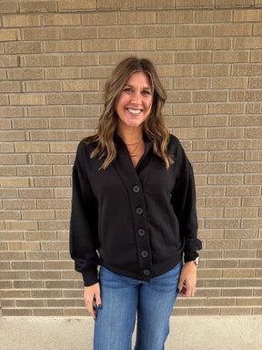 Black Modal Cardigan