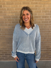 Blue Skies Ahead V Neck Sweater