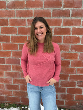 Girly Girl Pink Bow Sweater